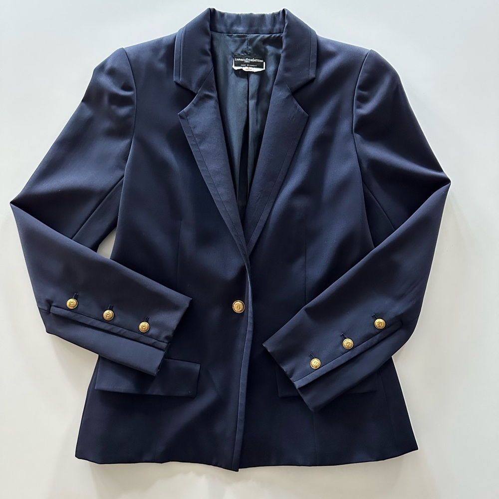 RARE Chanel Creations Logo Button Jacket